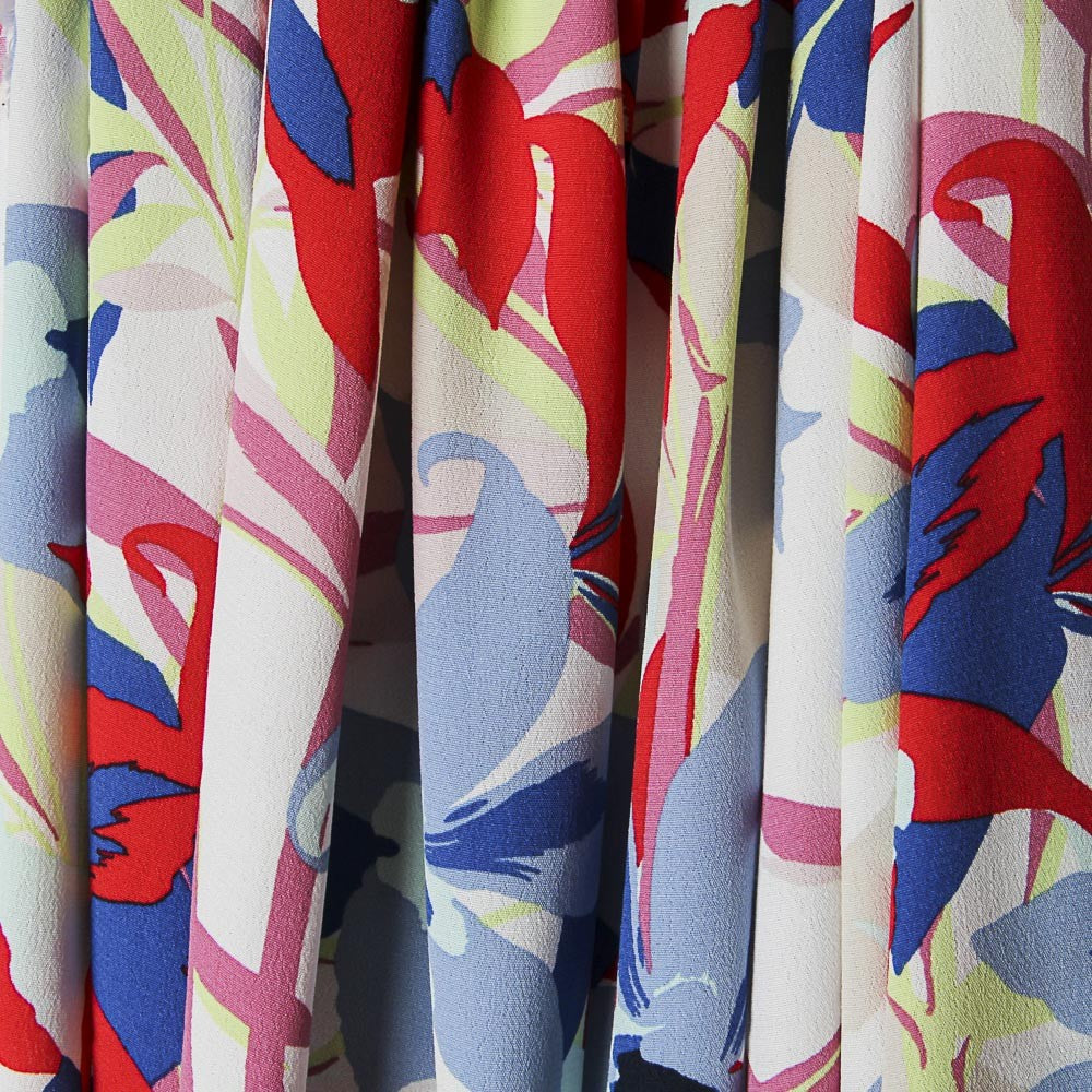 Crepe Tropical Flores Multicolor - Ribes y Casals
