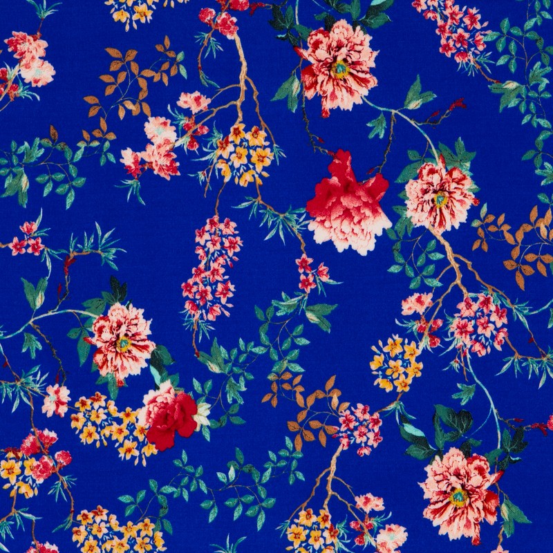 Crepe Viscosa Bosque Azulina - Ribes y Casals