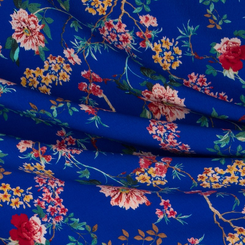 Crepe Viscosa Bosque Azulina - Ribes y Casals