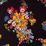 Crepe Viscosa Bouquet Negra - Ribes y Casals