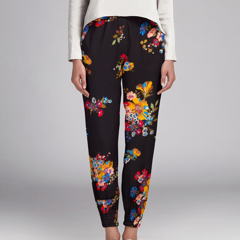 Crepe Viscosa Bouquet Negra - Ribes y Casals