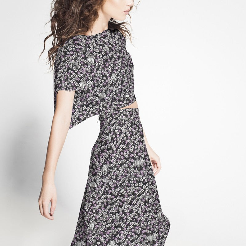 Crepe Viscosa Chinatown Negra - Ribes y Casals