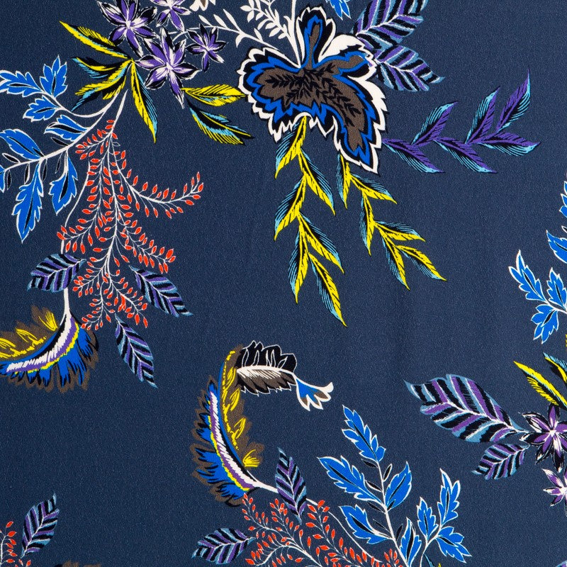 Crepe Viscosa Floral Azafata - Ribes y Casals