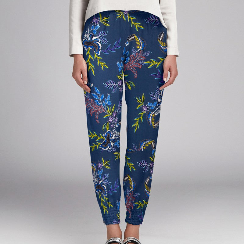 Crepe Viscosa Floral Azafata - Ribes y Casals