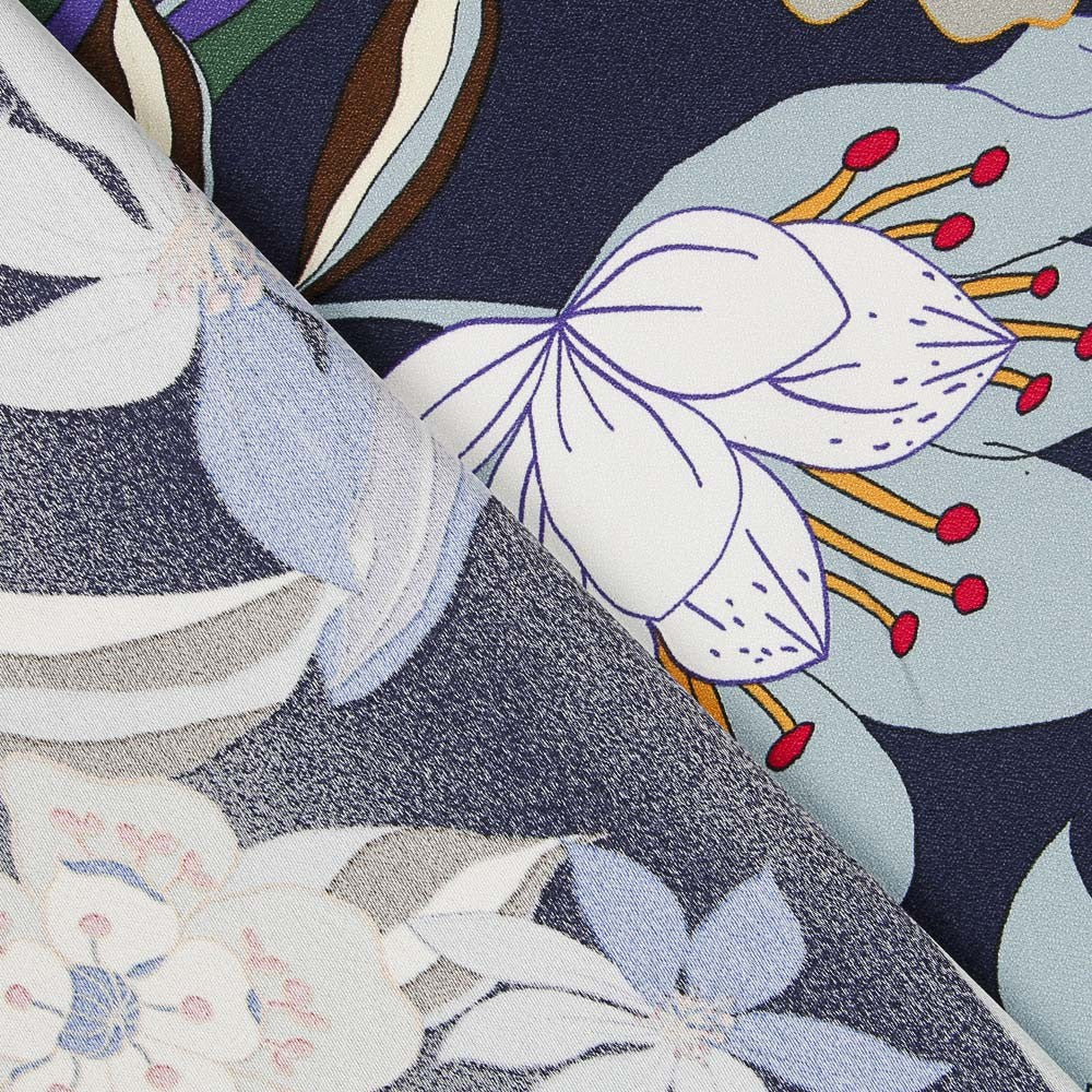 Crepe Viscosa Floral Noche - Ribes y Casals