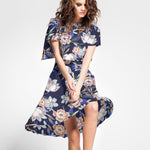 Crepe Viscosa Floral Noche - Ribes y Casals