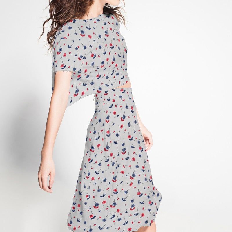 Crepe Viscosa Ramas Beige - Ribes y Casals