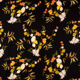 Crepe Viscosa Ramas Negra - Ribes y Casals