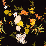 Crepe Viscosa Ramas Negra - Ribes y Casals