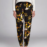 Crepe Viscosa Ramas Negra - Ribes y Casals