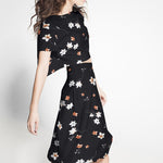 Crepe Viscosa Sakura Negra - Ribes y Casals