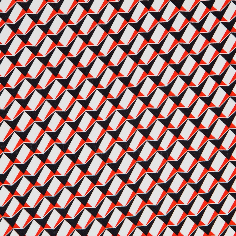 Crepe Viscosa Sakura Roja - Ribes y Casals