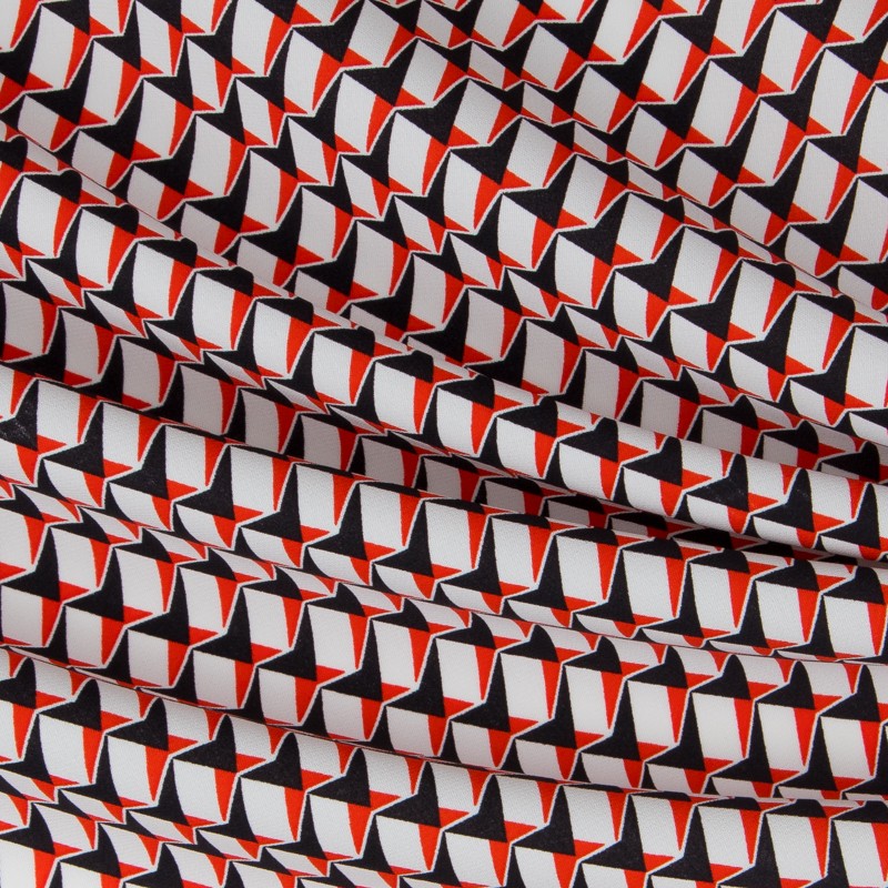 Crepe Viscosa Sakura Roja - Ribes y Casals