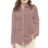 Crepe Viscosa Sakura Roja - Ribes y Casals