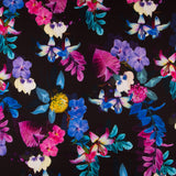 Crepe Viscosa Tropical Negro - Ribes y Casals