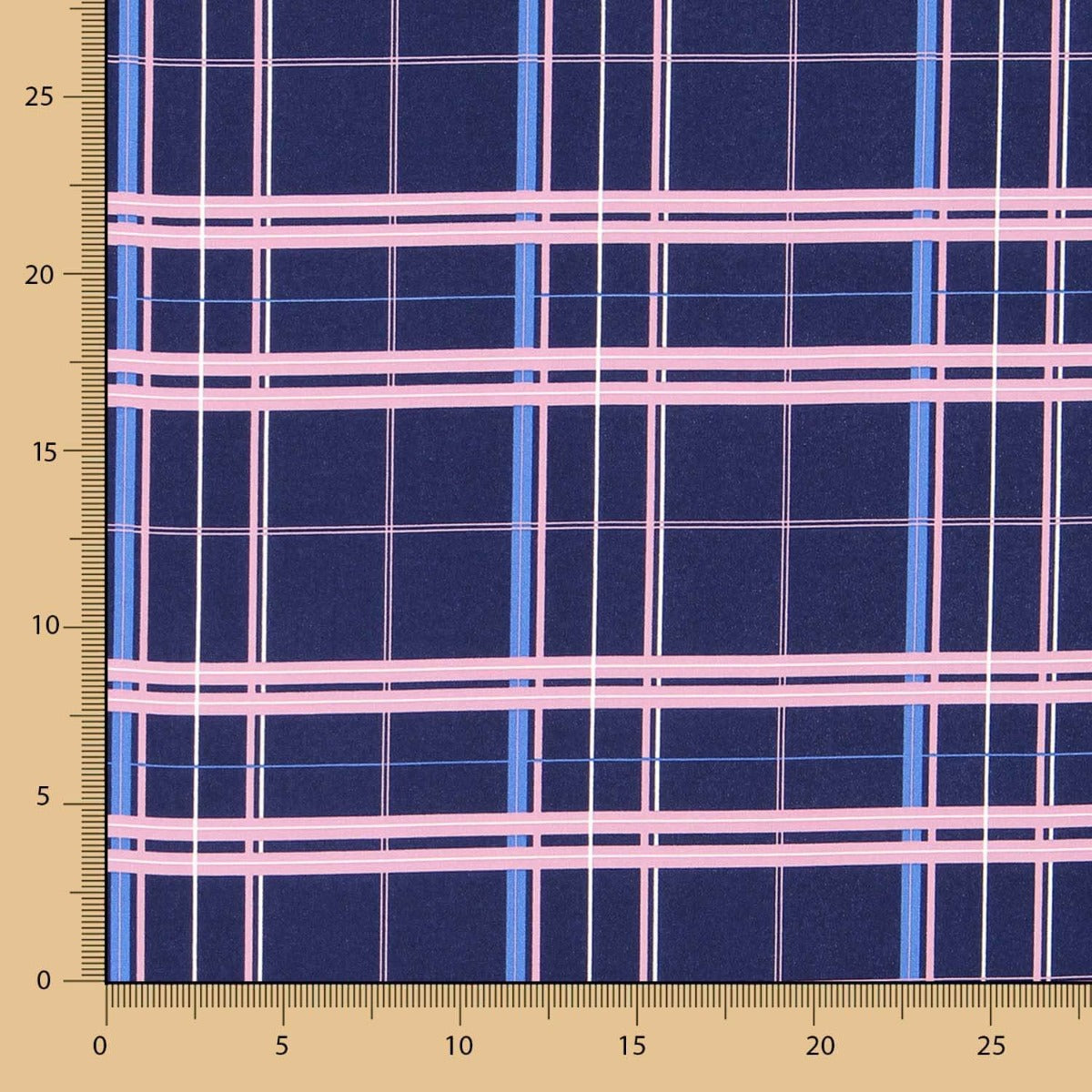 Crepe Cuadro Tartán Morado - Ribes y Casals