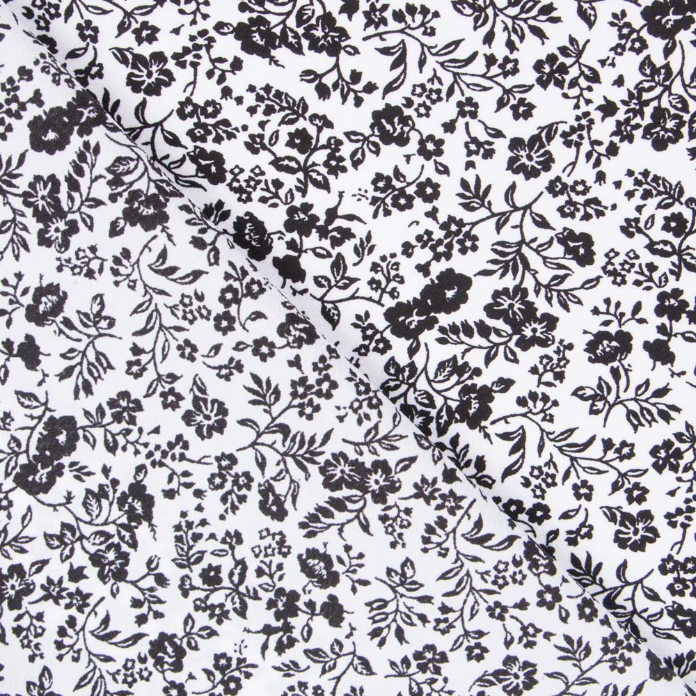 Crepe Floral Fondo Blanco - Ribes y Casals