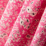 Crepe Floral Fondo Rosa - Ribes y Casals