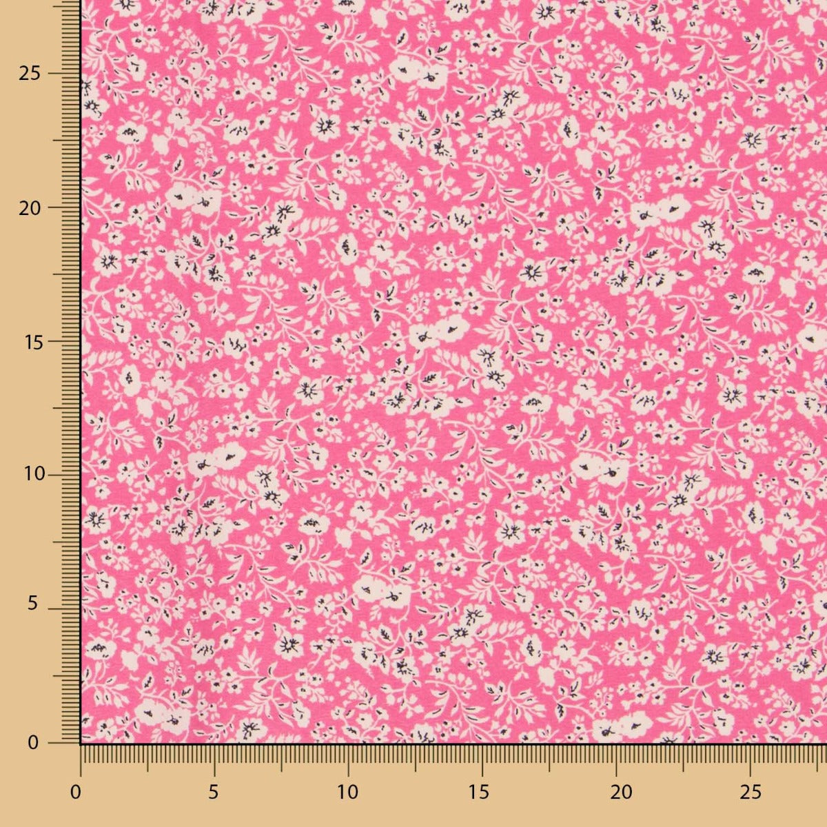 Crepe Floral Fondo Rosa - Ribes y Casals