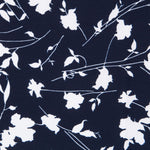 Crepe Floral Maxi Azul Noche - Ribes y Casals