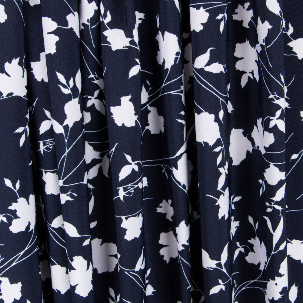 Crepe Floral Maxi Azul Noche - Ribes y Casals