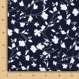 Crepe Floral Maxi Azul Noche - Ribes y Casals