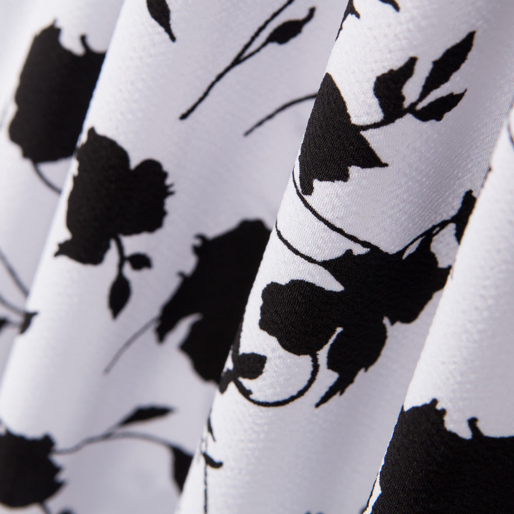 Crepe Floral Maxi Blanca - Ribes y Casals