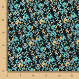 Crepe Floral Tropical Turquesa - Ribes y Casals