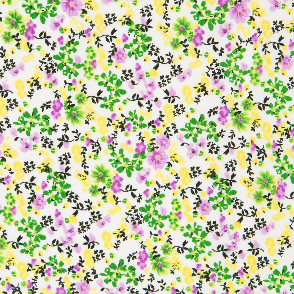 Crepe Floral Tropical Lima - Ribes y Casals