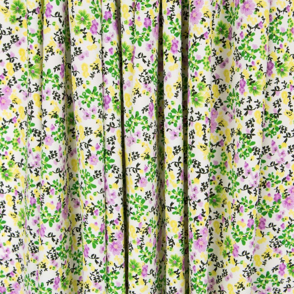 Crepe Floral Tropical Lima - Ribes y Casals