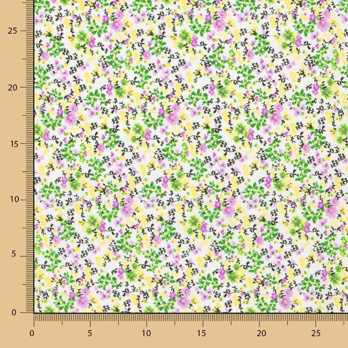 Crepe Floral Tropical Lima - Ribes y Casals