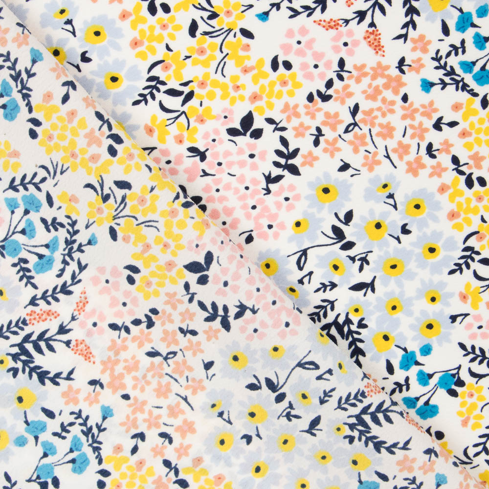 Crepe Flores Bosque Blanco - Ribes y Casals