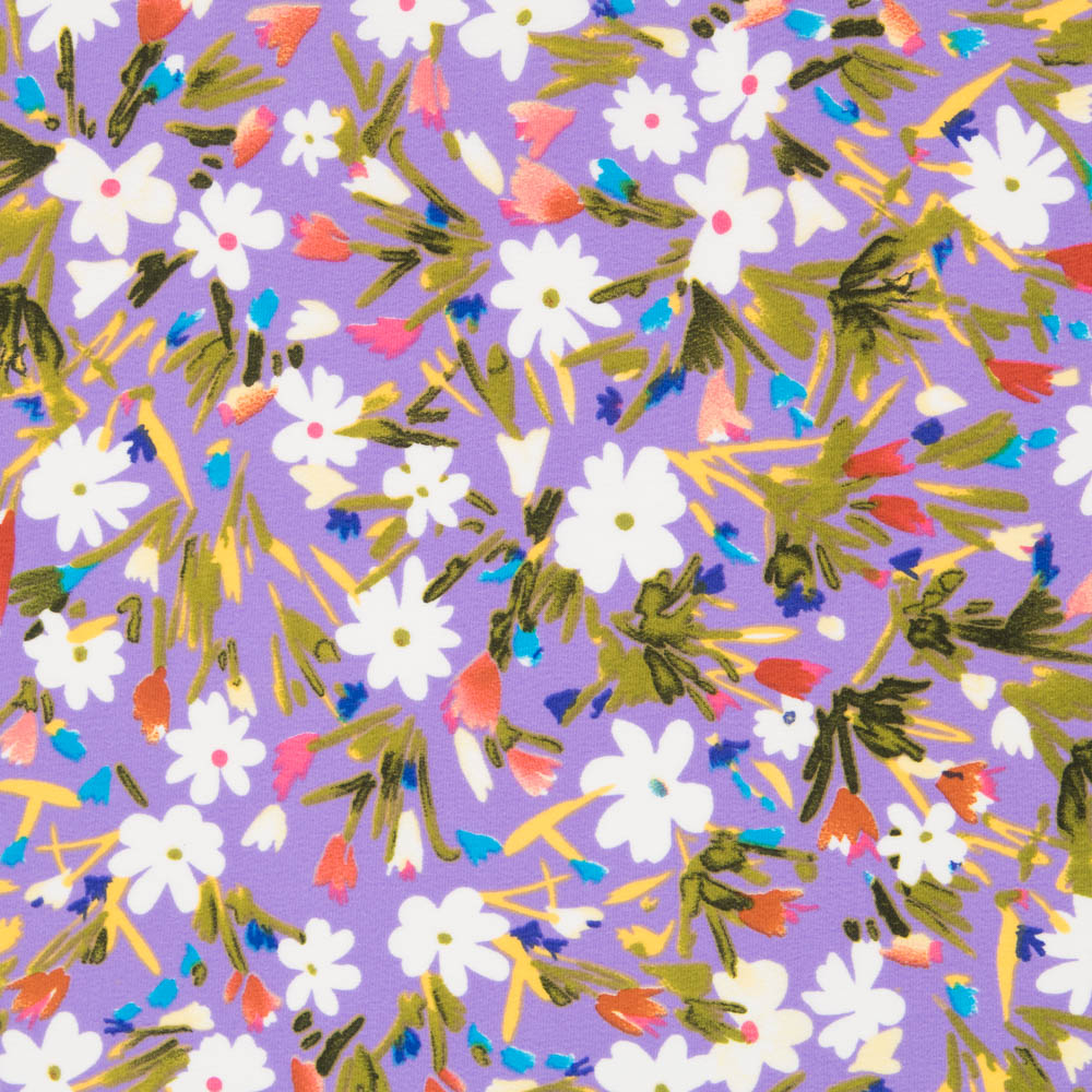 Crepe Flores Silvestres Lavanda - Ribes y Casals