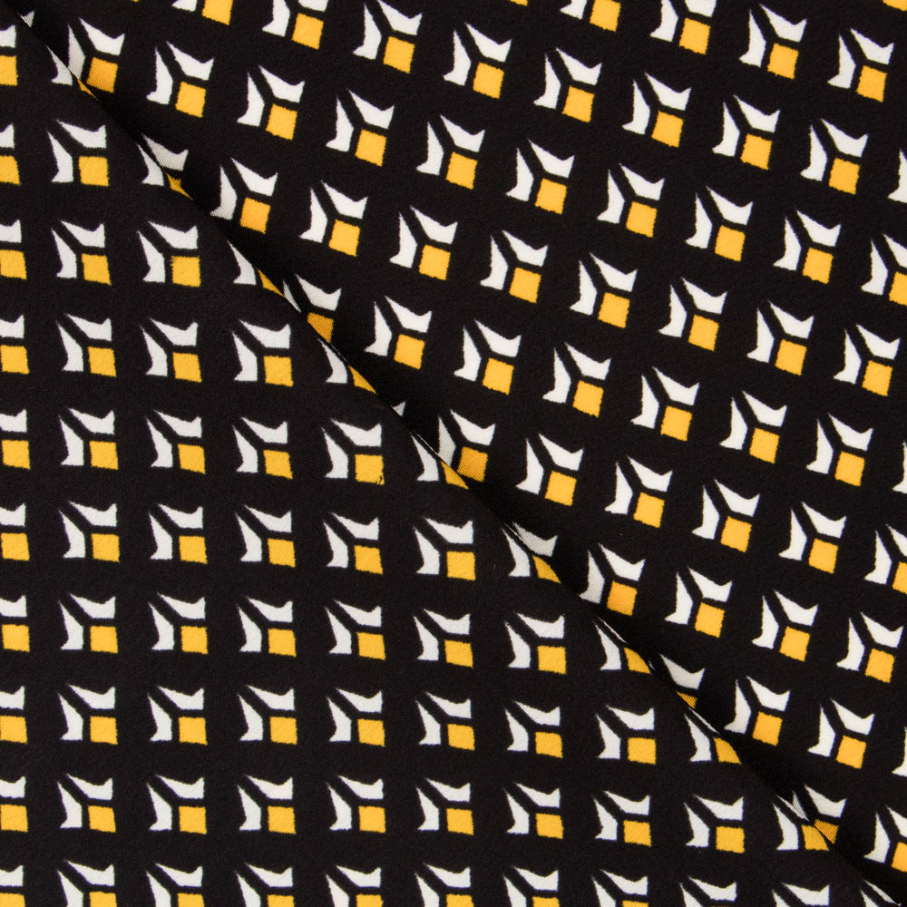 Crepe Geométrica Escudos Amarilla - Ribes y Casals