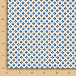 Crepe Geométrica Escudos Azul - Ribes y Casals