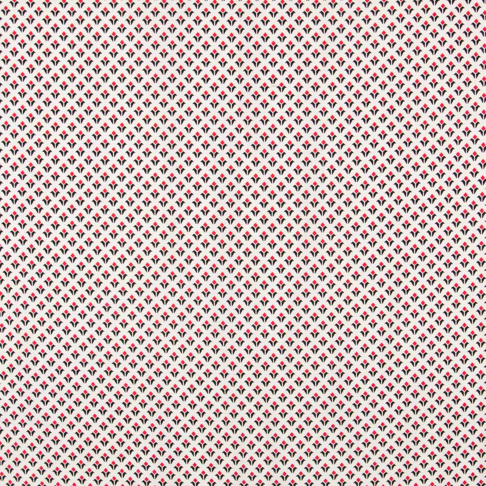 Crepe Geométrica Escudos Roja - Ribes y Casals