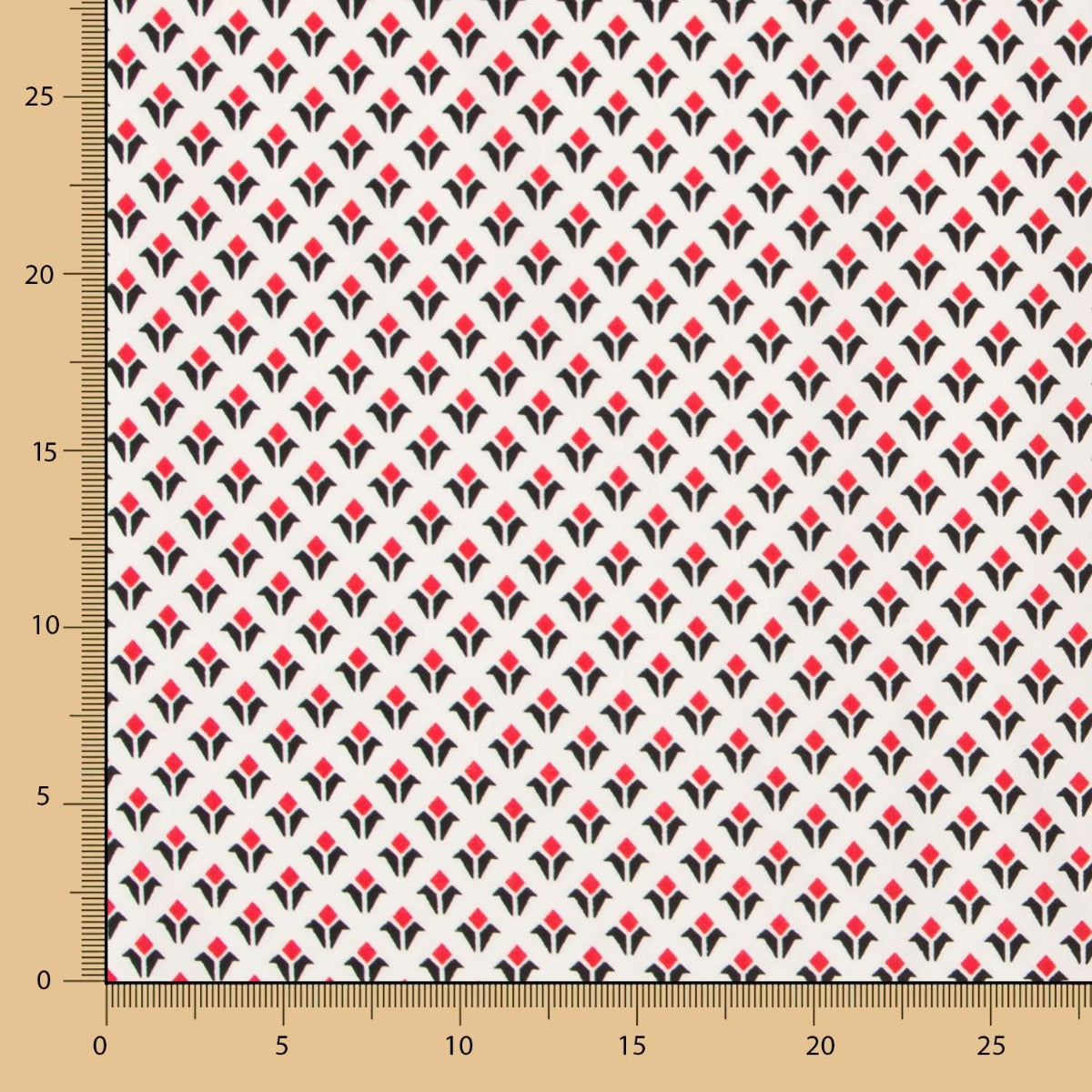 Crepe Geométrica Escudos Roja - Ribes y Casals