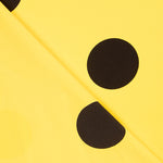 Crepe Lunares Negro 55mm Amarillo - Ribes y Casals