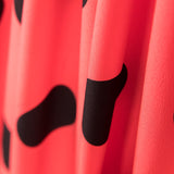 Crepe Lunares Negro 55mm Coral - Ribes y Casals