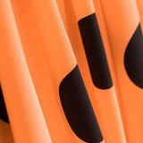 Crepe Lunares Negro 55mm Mandarina - Ribes y Casals