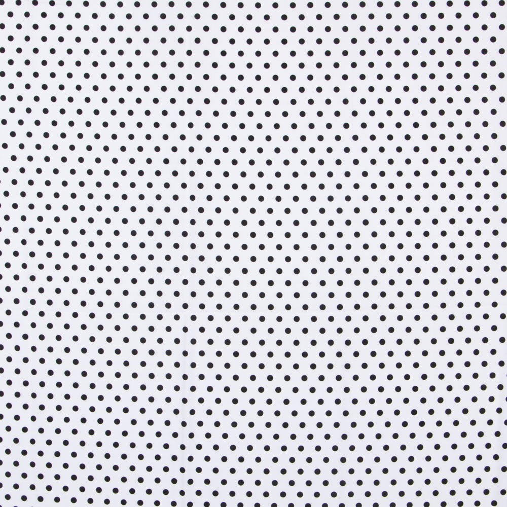 Crepe Lunares Negro Fondo Blanco - Ribes y Casals