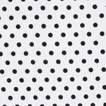 Crepe Lunares Negro Fondo Blanco - Ribes y Casals