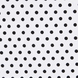 Crepe Lunares Negro Fondo Blanco - Ribes y Casals