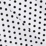 Crepe Lunares Negro Fondo Blanco - Ribes y Casals
