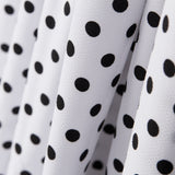 Crepe Lunares Negro Fondo Blanco - Ribes y Casals