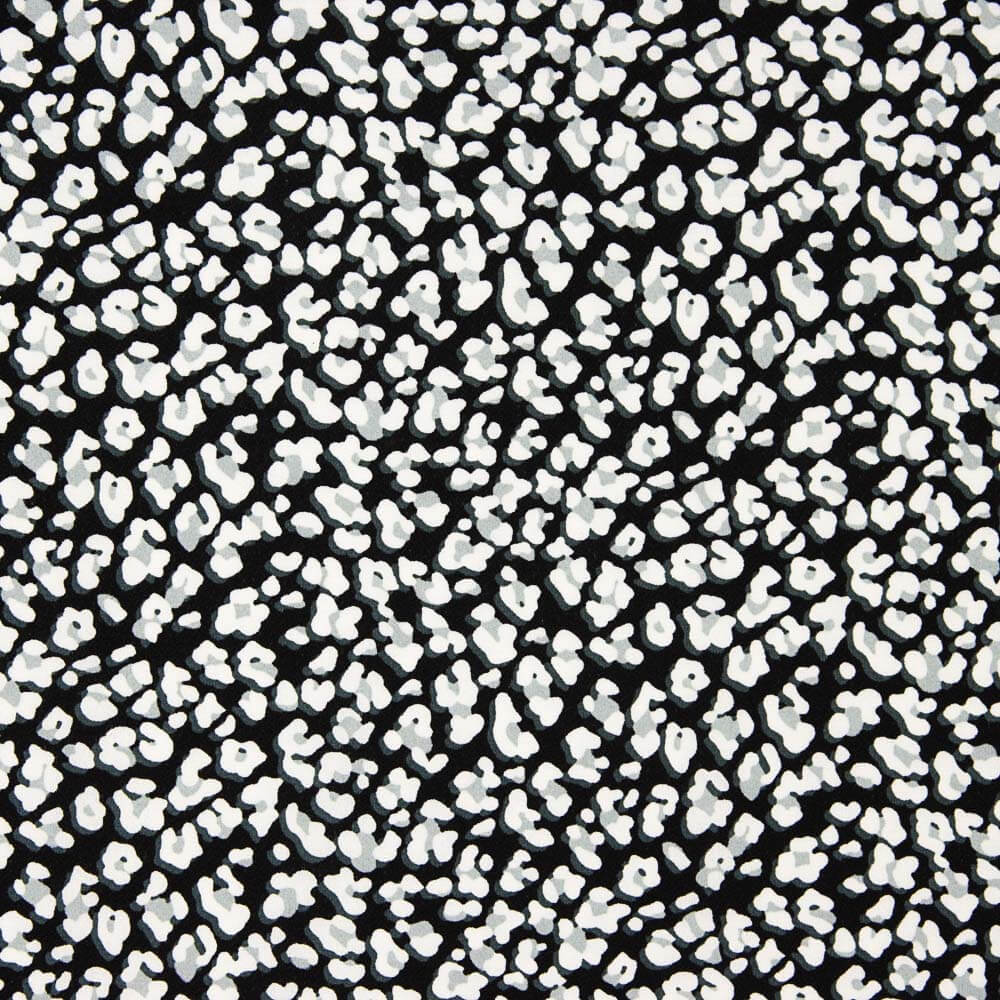 Crepe Marrocain Leopardo Gris - Ribes y Casals