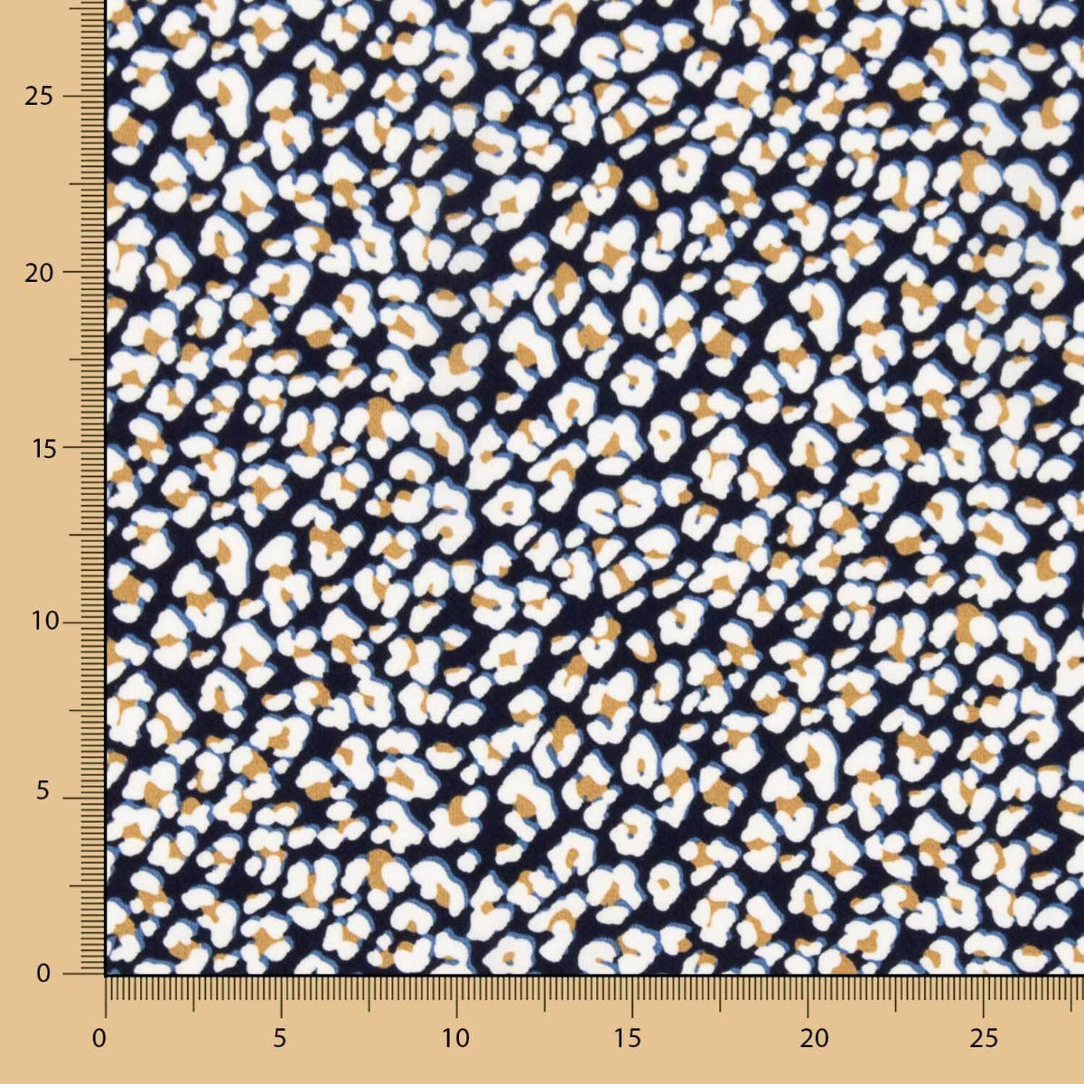 Crepe Marrocain Leopardo Ocre - Ribes y Casals