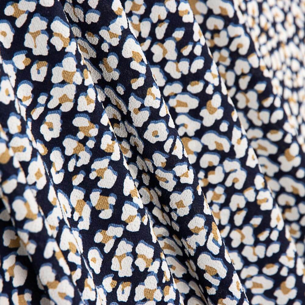 Crepe Marrocain Leopardo Ocre - Ribes y Casals