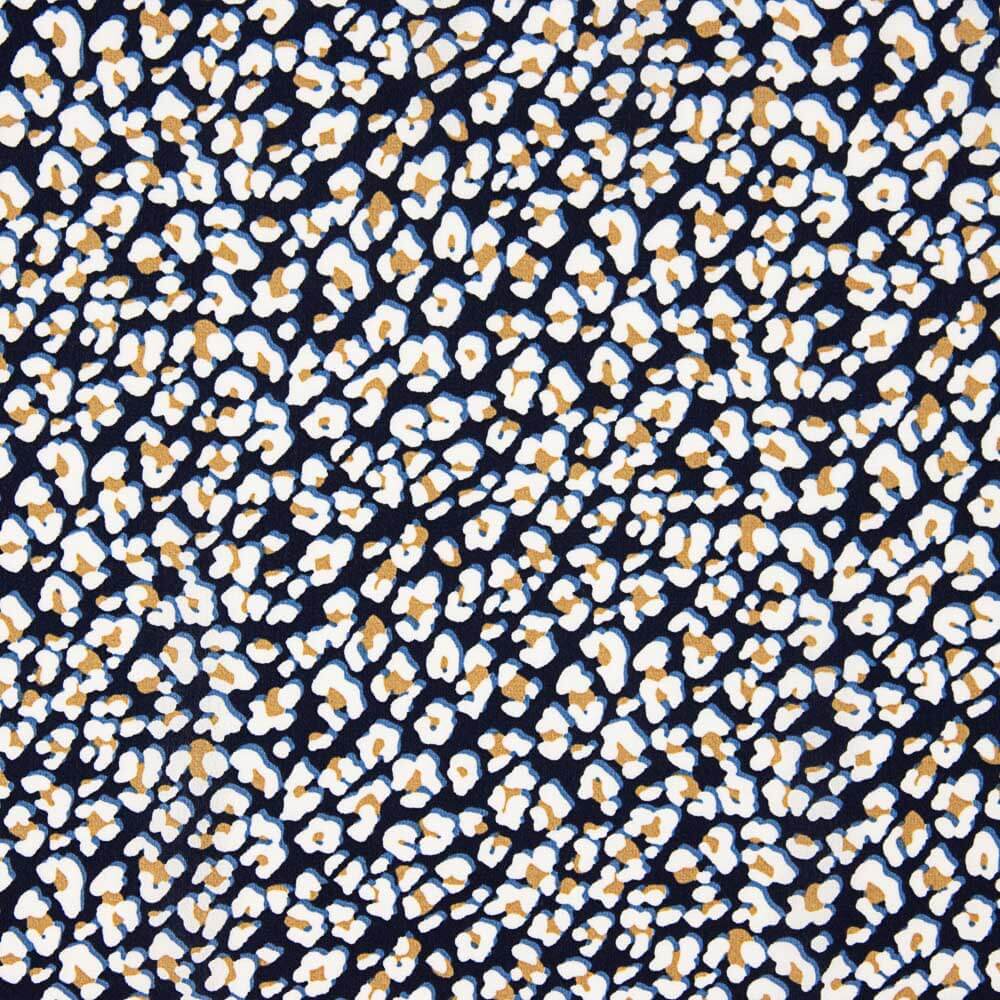 Crepe Marrocain Leopardo Ocre - Ribes y Casals