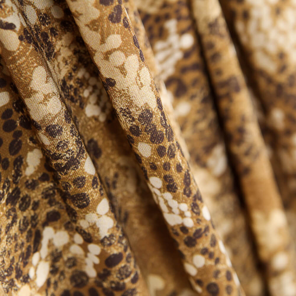 Crepe Moteado Leopardo Mokka - Ribes y Casals